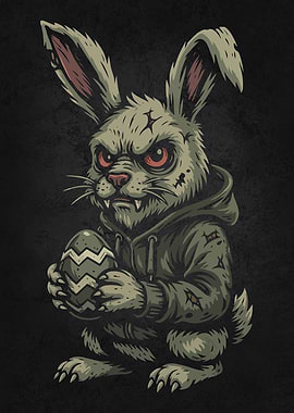 Creepy Easter Bunny, Scary Halloween Rabbit