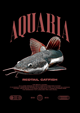 Redtail Catfish Fish Keeper Fish Room Poster