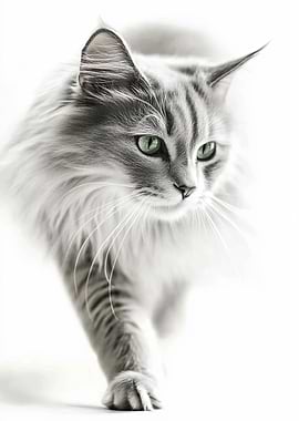 Gray Cat Portrait