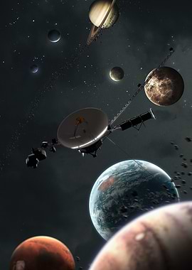 Voyager Spacecraft in Space