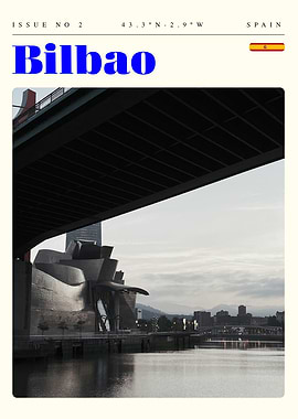 Bilbao Spain Travel Art Poster