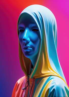 Neon Hoodie Portrait