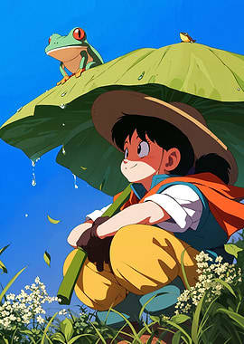 Anime Girl with Umbrella