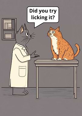 Veterinarian Joke Did You Try Licking It Funny Veterinary