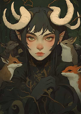 Forest Spirit with Animals
