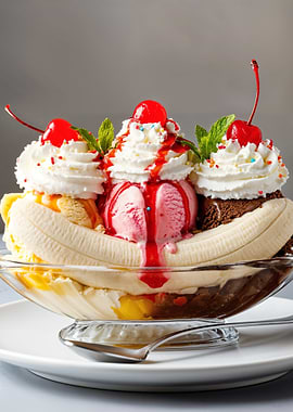 Banana Split Sundae