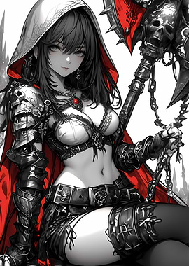 Anime Warrior Girl Gaming