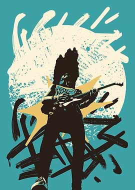 Vintage Rock Guitarist