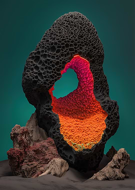 Glowing Rock Formation