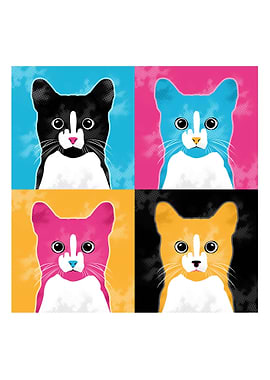 Pop Art Cat Collage