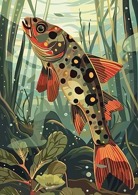 Spotted Fish Underwater