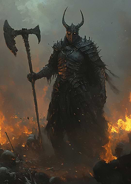 Dark Knight with Axe, God of War