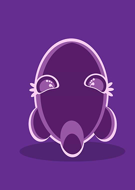 Purple Cartoon Rocket