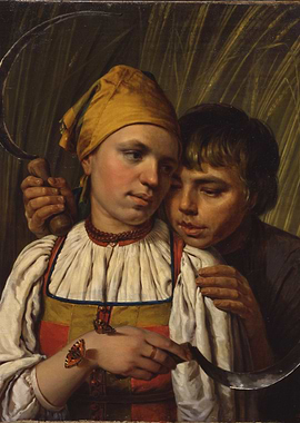 Young Couple with Sickle