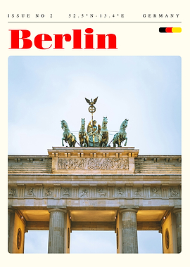 Berlin Germany Travel Art Poster