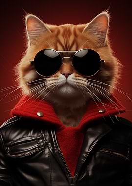 Cool Cat in Sunglasses