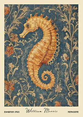 William Morris Seahorse Nautical