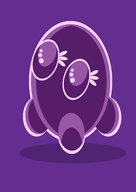 Purple Rocket Cartoon