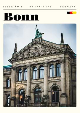 Bonn Germany Travel Art Poster