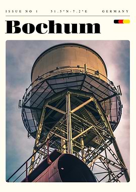 Bochum Germany Travel Art Poster