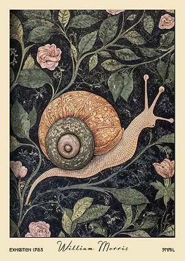 William Morris Snail Botanical