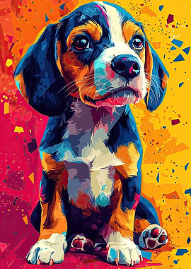 Colorful Beagle Puppy