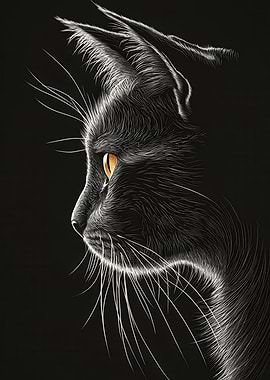 Black Cat Portrait