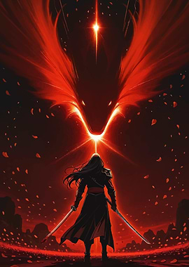 Crimson Dragon Warrior Confrontation