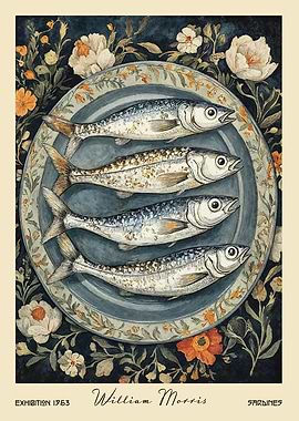 William Morris Sardines Kitchen Floral