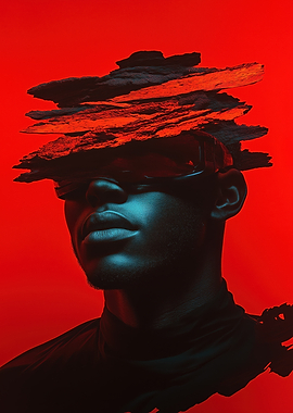 Man with Rock Headwear