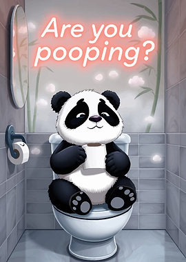Funny Panda Toilet Humor