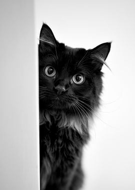 Black Cat Peeking