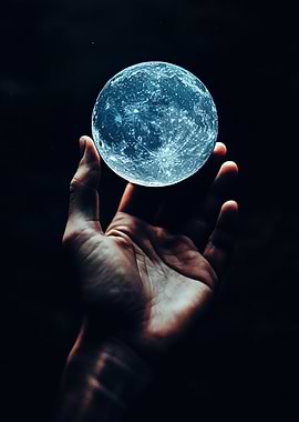 Hand Holding Moon