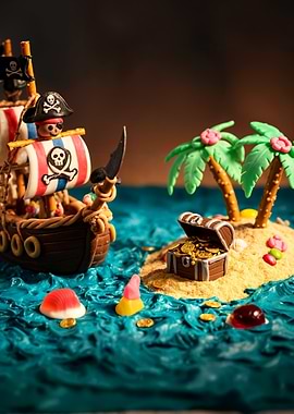 Pirate Ship Cake