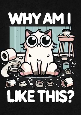 Why Am I Like This? – Sad Cat Chaos Humor