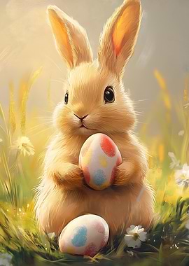 Easter Bunny with Eggs