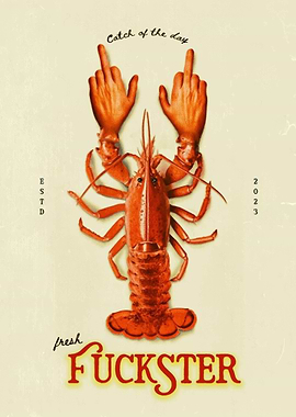 Lobster with Middle Fingers