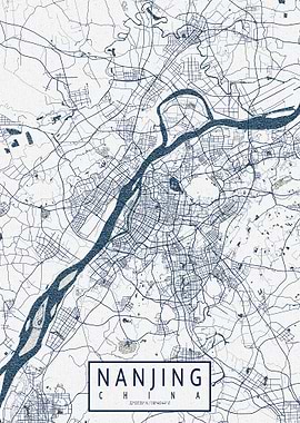 Nanjing City Map China Coastal