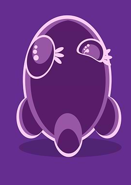 Purple Cartoon Rocket