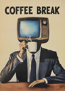 Retro Coffee Break TV Head