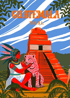Guatemala Tikal Art Print