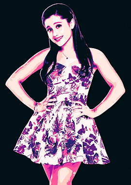 Ariana Grande Pop Art Portrait
