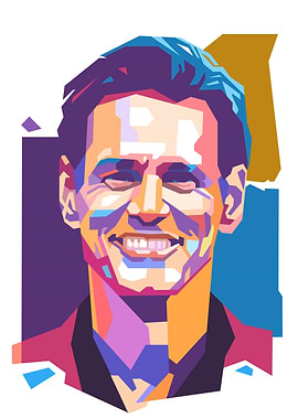 Jim Carrey Smiling Pop Art