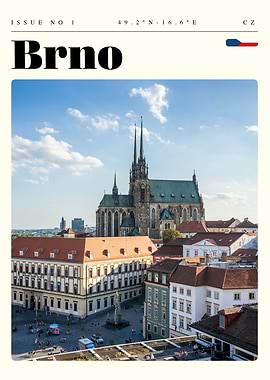 Brno Czech Republic Travel Art Poster