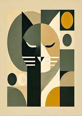Abstract Cat Portrait