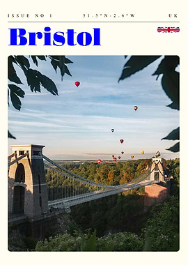 Bristol England Travel Art Poster