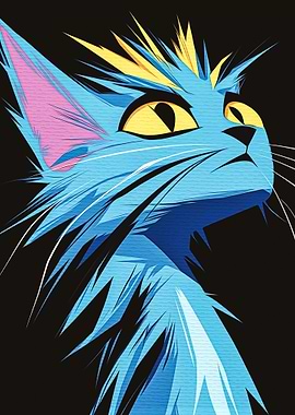Blue Cat Portrait