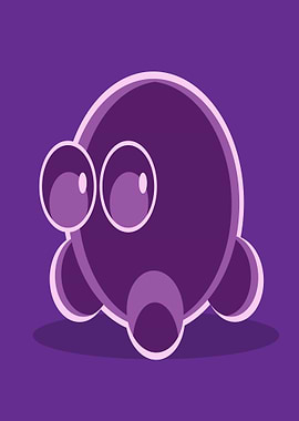 Purple Cartoon Creature