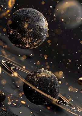 Black and Gold Planets