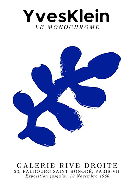 Yves Klein Monochrome Poster